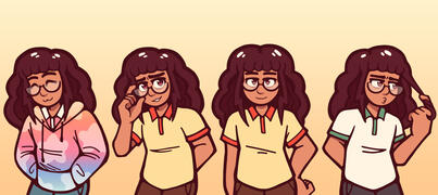 Hanne character portraits, "Spare Parts"